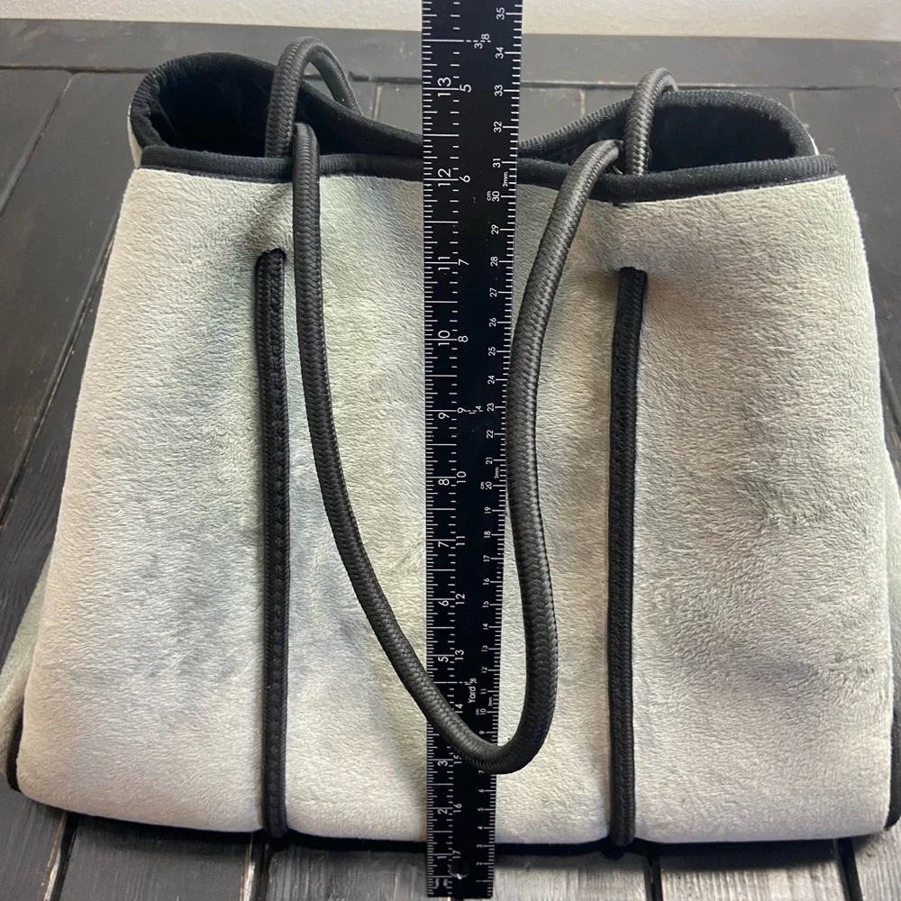 Chuchka Gray Tote‎ Australian large bag Faux fur Neoprene